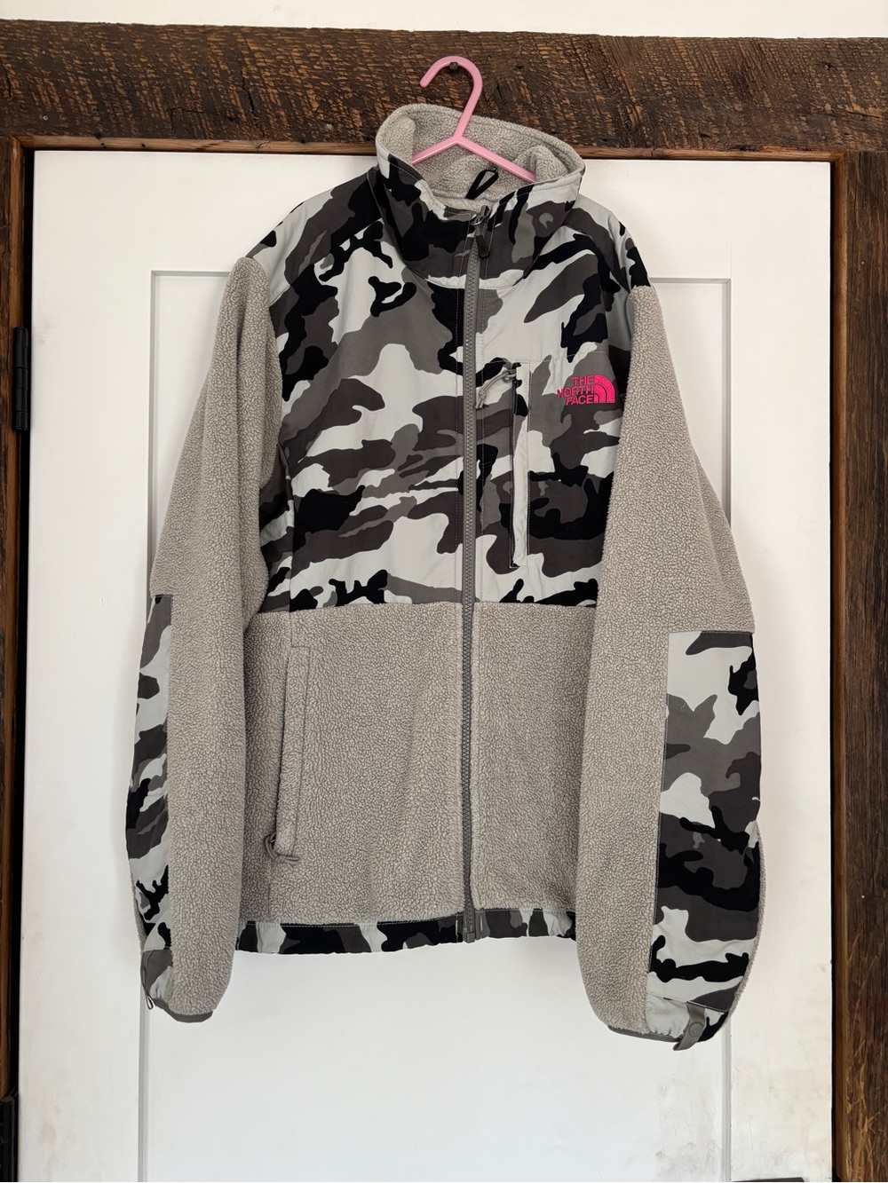 The North Face Gray Camo Denali Jacket